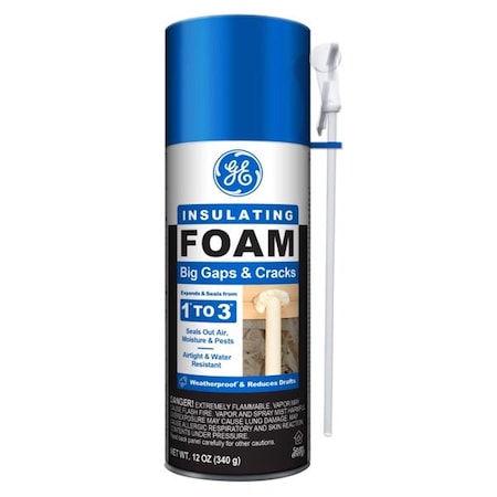 Ge GE White Foam Big Gaps and Cracks Insulating Sealant 12 oz 2844274